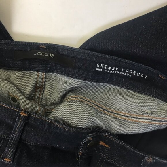 Joe's Jeans The Visionnaire Boot Leg Stretch Mid Rise Skinny Jean Pants Dark 28 - Picture 6 of 16